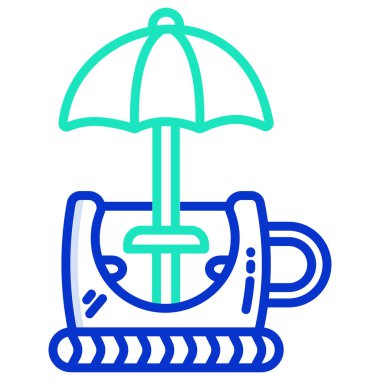 Şemsiye. Web simgesi basit illüstrasyon