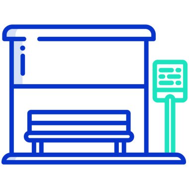 Yedek kulübesi Web simgesi basit illüstrasyon