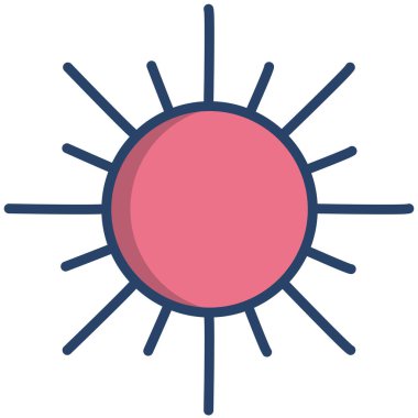 Güneş basit simgesi, vektör çizim