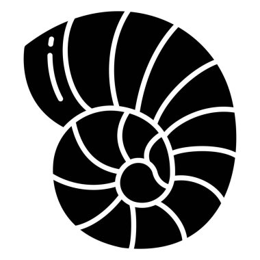 Beyaz arkaplanda basit deniz kabuğu simgesi