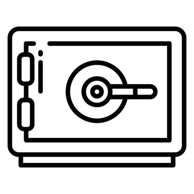 Güvenli. Web simgesi vektör illüstrasyonu