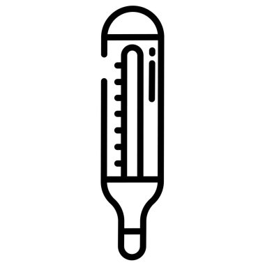 termometre basit simgesi, vektör çizim