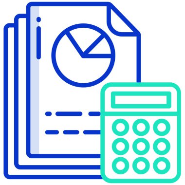 iş ve finans düz vektör simgesi.