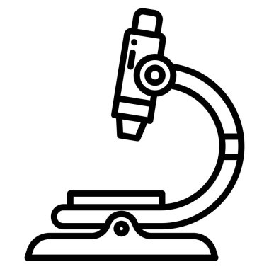 Mikroskop. Web simgesi basit illüstrasyon