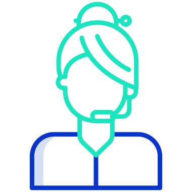 Beyaz arkaplanda basit vektör simgesini destekle