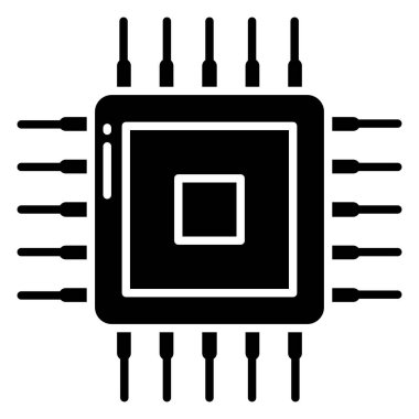 İşlemci. Web simgesi basit illüstrasyon