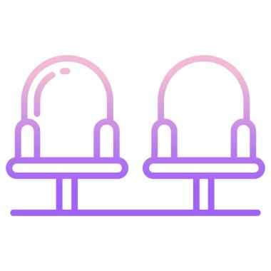 Beyaz arkaplanda basit vektör koltukları simgesi