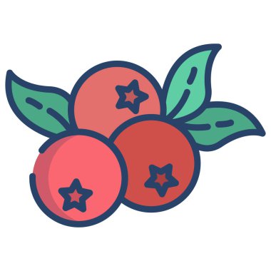 Yabanmersini. Web simgesi basit tasarım