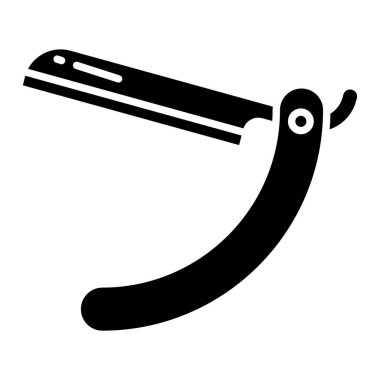 Basit vektör simgesi, tıraş aracının illüstrasyonu