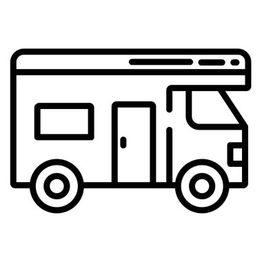 Van basit simgesi, vektör illüstrasyonu