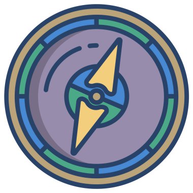 Pusula. Web simgesi basit illüstrasyon 