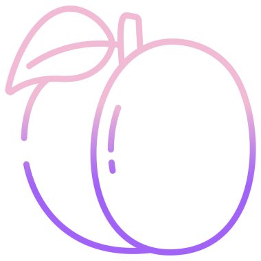 Kayısı, web simgesi basit illüstrasyon