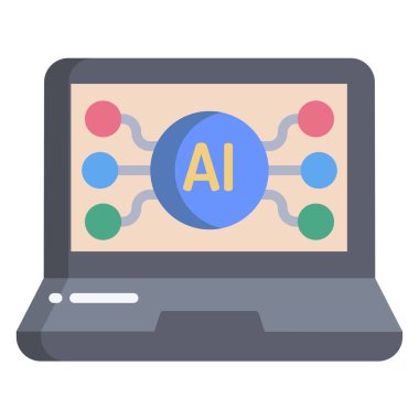 dizüstü bilgisayar simgesi, vektör illüstrasyonu