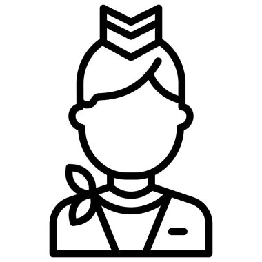 Basit vektör simgesi, Hava Hosteslerinin çizimi