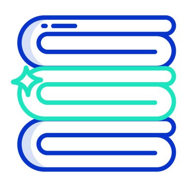 Havlu Web simgesi basit vektör illüstrasyonu