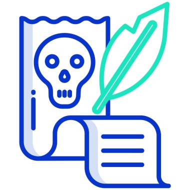 Bir kafatasının vektör çizimi