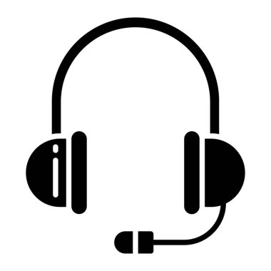 kulaklıklar web simgesi, vektör illüstrasyonu 