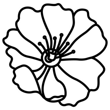 çiçek vektör çizimi, el çizimi botanik element