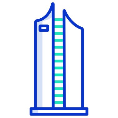 Bina. Web simgesi basit illüstrasyon