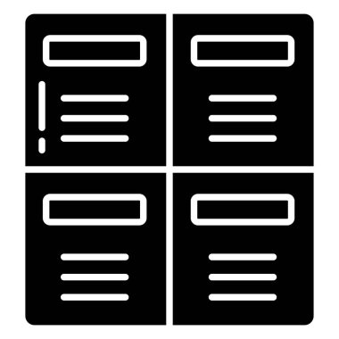 Okul dolapları vektör simgesi