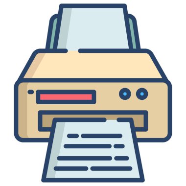 Yazıcı. Web simgesi basit illüstrasyon