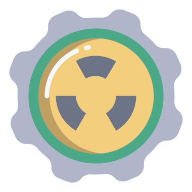 Nükleer. Web simgesi basit illüstrasyon