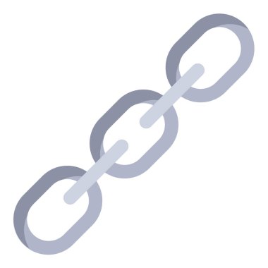 bağlantı vektör simgesi. biçim çift renkli düz sembol, pürüzsüz mavi ve beyaz renkler, yuvarlak açılar.