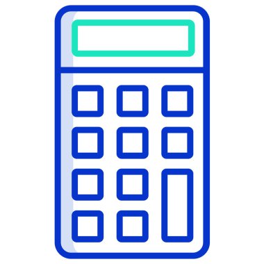 Basit vektör simgesi, hesap makinesinin çizimi 