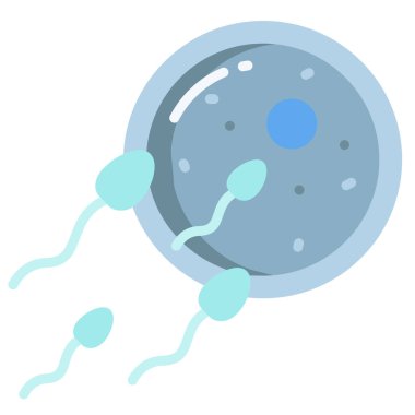 Yumurta ve sperm. Web simgesi basit tasarım