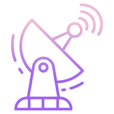 Uydu. Web simgesi basit illüstrasyon