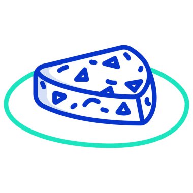 Limonlu bir dilim pizza ve ananas vektör çizimi.