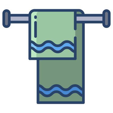 Havlu Web simgesi basit vektör illüstrasyonu