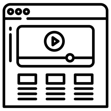 Web sitesi simgesi, vektör illüstrasyonu 