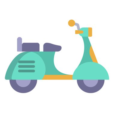 Scooter web simgesi, vektör çizim 
