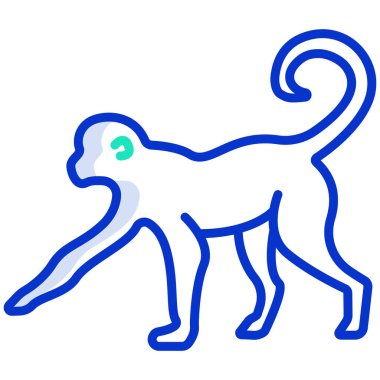 Maymun, web simgesi vektör illüstrasyonu