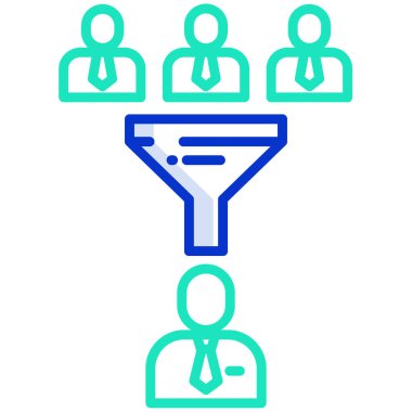 iş yönetimi düz vektör simgesi