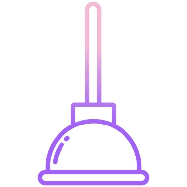 Temizlik. Web simgesi basit illüstrasyon