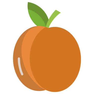 Kayısı, web simgesi basit illüstrasyon