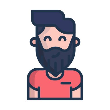 Man avatar karakter vektör çizimi tasarımı