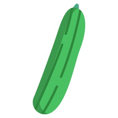 Salatalığın vektör simgesi beyaz arkaplanda izole edildi 