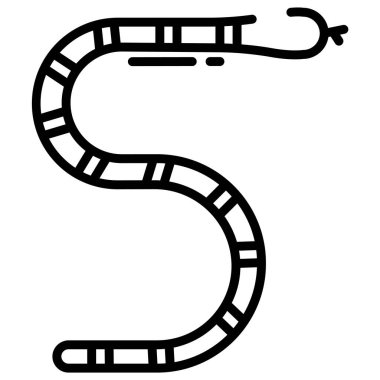 Beyaz arkaplanda Yılan simgesi