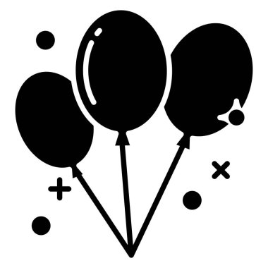 Basit vektör simgesi, balonların çizimi