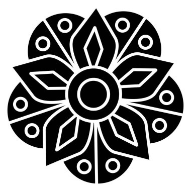 Çiçek detayı, süs, vektör illüstrasyonu