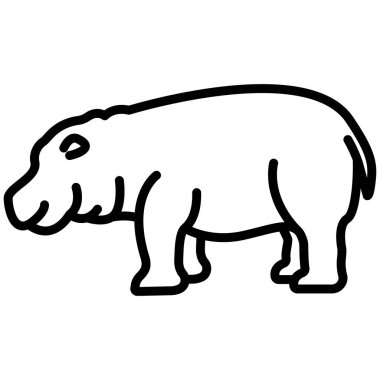 Bir köpeğin basit bir çizgi filminin vektör çizimi