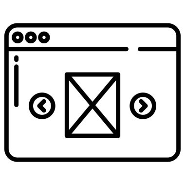 Web simgesi basit vektör illüstrasyonu