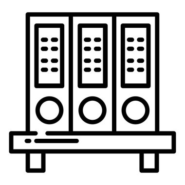 Kütüphane. Web simgesi basit illüstrasyon