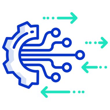 Beyaz arkaplanda basit vektör ayarları simgesi