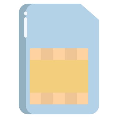 Basit vektör simgesi, SIM Kartın çizimi