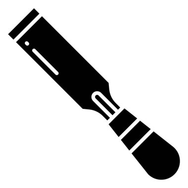 Bıçak ikonu. Beyaz arkaplanda izole edilmiş web tasarımı için fırça vektör simgelerinin basit çizimi