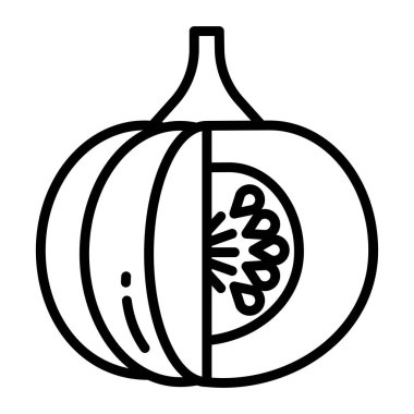 Beyaz arkaplanda izole edilmiş kabağın basit vektör simgesi